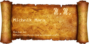 Michnik Mara névjegykártya